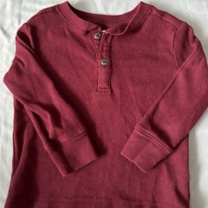 The Children's Place Long-Sleeve Henley Top - Burgundy Red